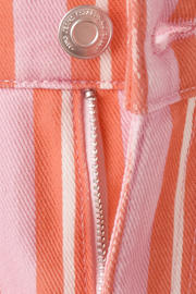 thumbnail: Mango straight leg gestreepte denim short - oranje
