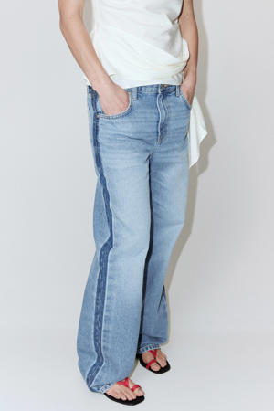 low waist straight leg jeans - mediumblauw