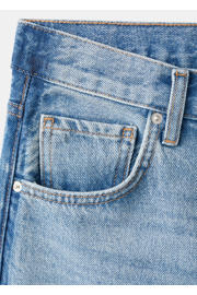 thumbnail: Mango low waist straight leg jeans - mediumblauw