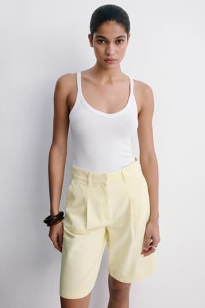 regular fit chino short - lichtgeel