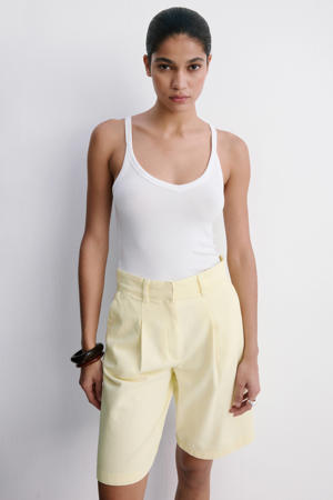 regular fit chino short - lichtgeel