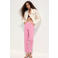 Mango gestreepte straight leg jeans - roze