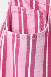 thumbnail: Mango gestreepte straight leg jeans - roze