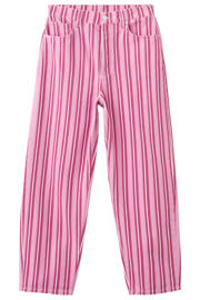 thumbnail: Mango gestreepte straight leg jeans - roze
