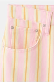 thumbnail: Mango gestreepte barrel jeans - roze