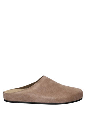 suède clogs - taupe