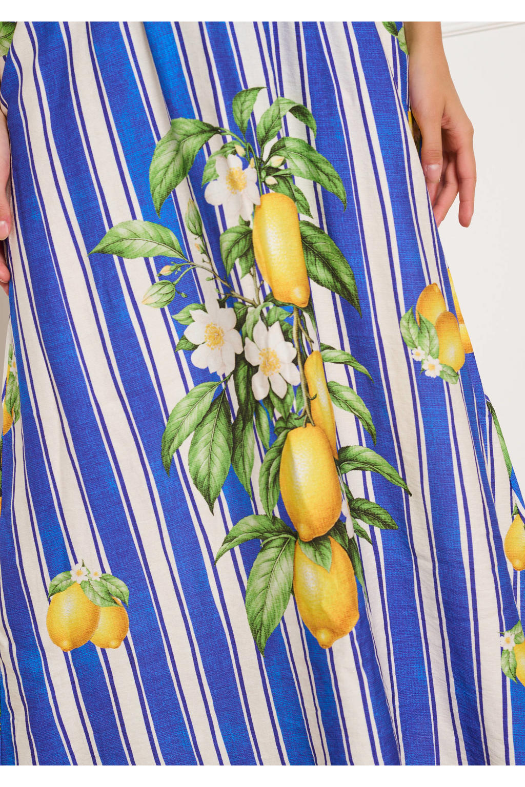 LOLALIZA viscose a-lijn rok - blauw