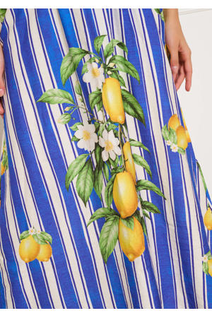 viscose a-lijn rok - blauw