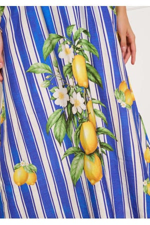 viscose a-lijn rok - blauw