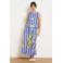LOLALIZA viscose a-lijn rok - blauw