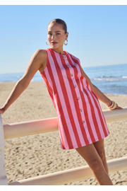 thumbnail: LOLALIZA gestreepte zomerjurk - roze