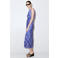Mango geruite midi jurk - blauw