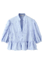 thumbnail: Mango blouse met borduursels - lichtblauw