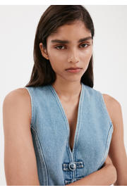 thumbnail: Mango denim top - mediumblauw