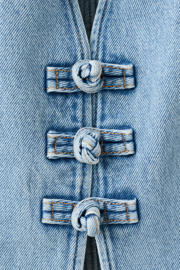 thumbnail: Mango denim top - mediumblauw