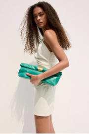 thumbnail: Mango one shoulder viscose korte jurk - ecru