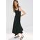 Mango viscose midi zomerjurk - zwart