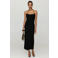 Mango halter midi jurk - zwart
