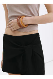 thumbnail: Mango straight leg casual short - zwart