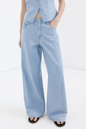 wide leg jeans - lichtblauw
