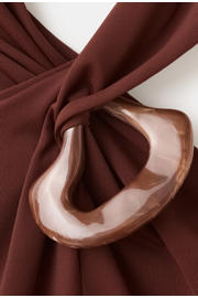 thumbnail: Mango halter midi jurk - roodbruin