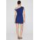 Mango off shoulder korte zomerjurk - blauw