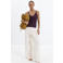 Mango top met glitters - paars