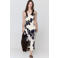 Mango gebloemde maxi jurk - ecru