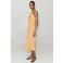 Mango one shoulder midi zomerjurk - geel
