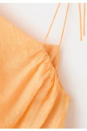 thumbnail: Mango one shoulder midi zomerjurk - geel