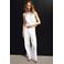 Mango wide leg broek - wit