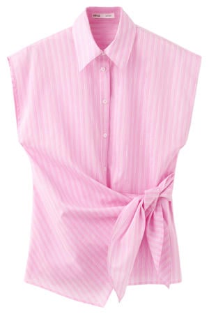 blouse met krijtstreep - roze