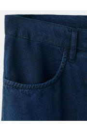 thumbnail: Mango lyocell straight leg broek - donkerblauw