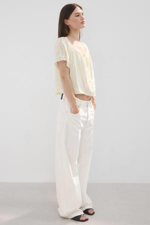 broderie top - ecru
