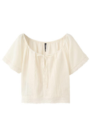 broderie top - ecru