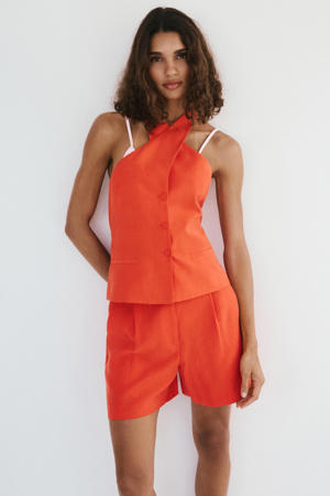 loose fit casual short - rood