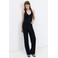 Mango wide leg broek - zwart