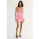 Mango strapless gebloemde jurk - roze