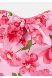 thumbnail: Mango strapless gebloemde jurk - roze