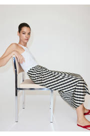 thumbnail: Mango geruite midi rok - donkerblauw