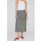 Mango geruite midi rok - donkerblauw