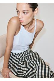 thumbnail: Mango geruite midi rok - donkerblauw