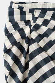 thumbnail: Mango geruite midi rok - donkerblauw