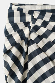 thumbnail: Mango geruite midi rok - donkerblauw