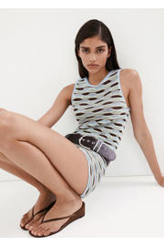 thumbnail: Mango top met print - lichtblauw