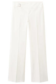 thumbnail: Mango straight leg broek met ceintuur - wit