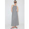 Mango gestreepte midi jurk - marineblauw