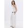 Mango top met knoopdetail - ecru