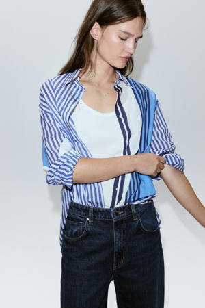 gestreepte blouse - blauw