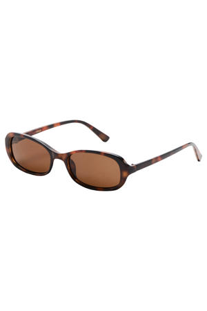 zonnebril met tortoise print donkerbruin